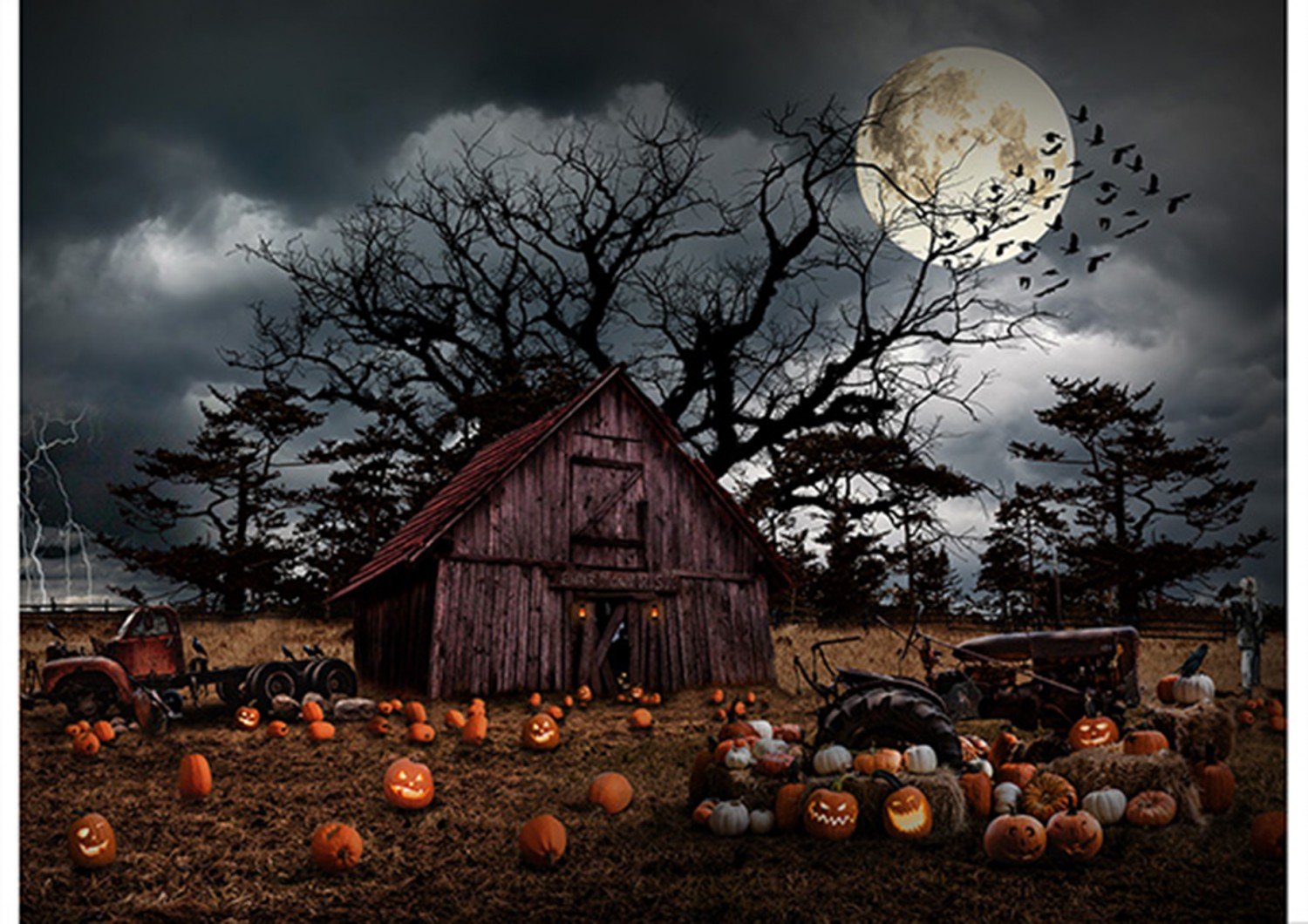 Hoffman Haunted Halloween T4863 192 Pumpkin Patch 29 Panel $10.50/per panel